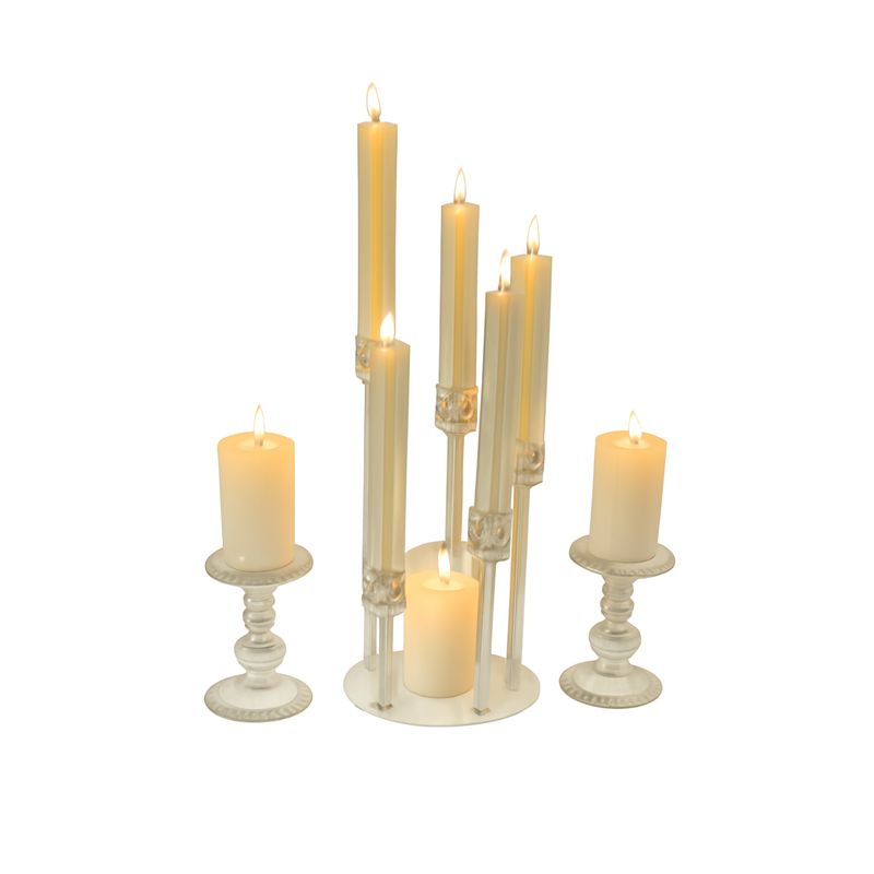 Elegant Candle Tower Set – Golden Light