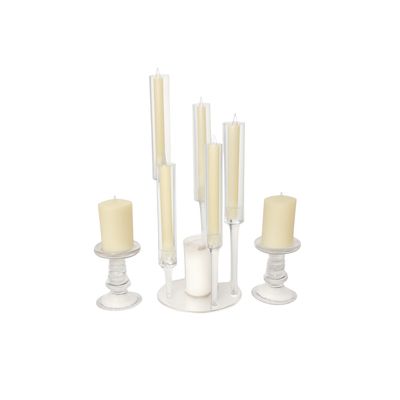 White Candle Tower Ensemble – Soft Radiance White Candle Tower Ensemble – Soft Radiance