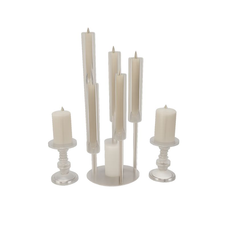 Frosted Candle Tower Collection – Cool Tone