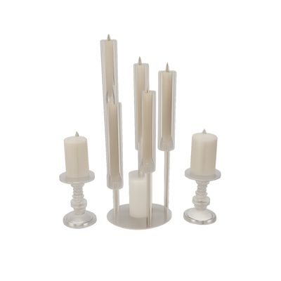Frosted Candle Tower Collection – Cool Tone