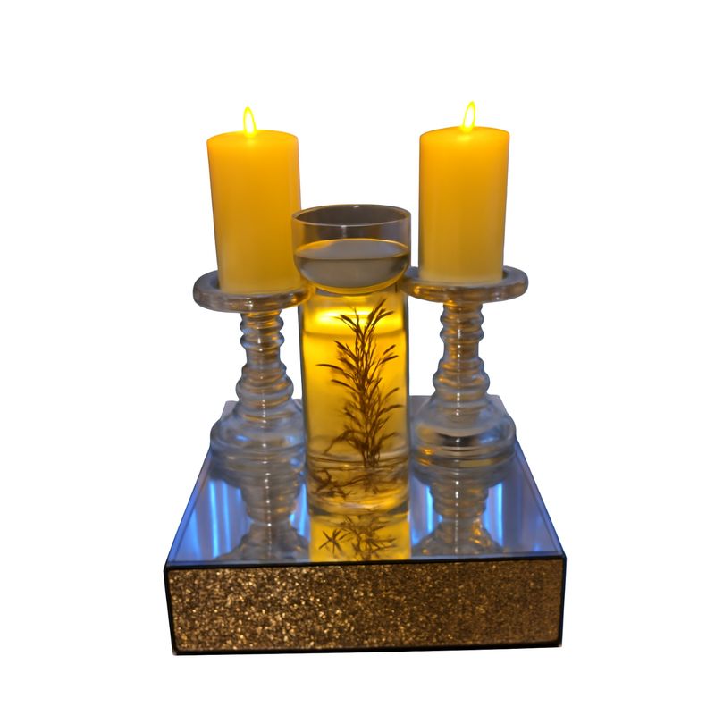 Golden Glow Candle Holder Trio