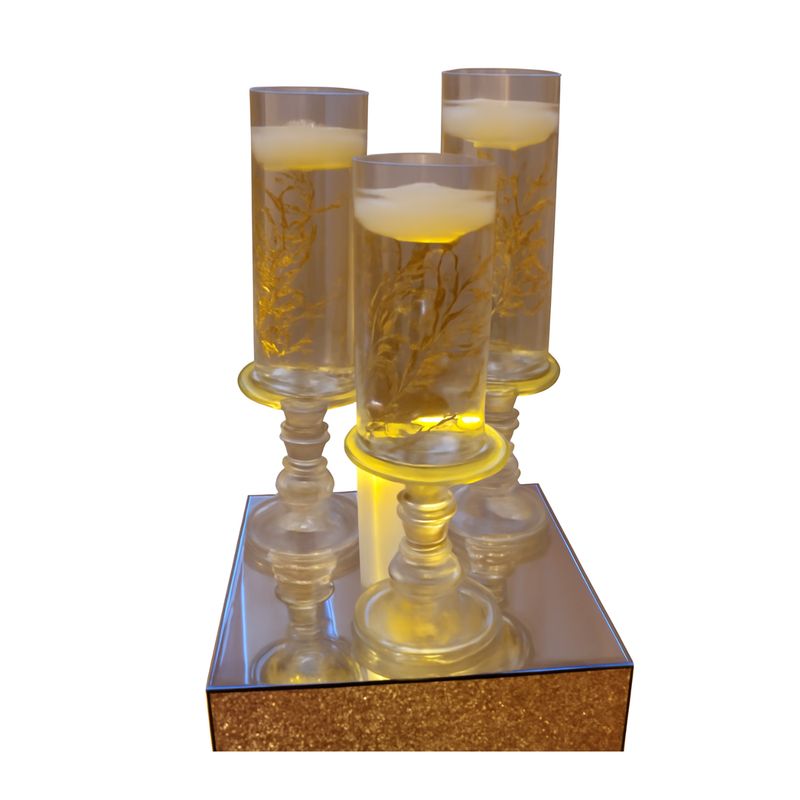 Gold Floating Candle Holder Set