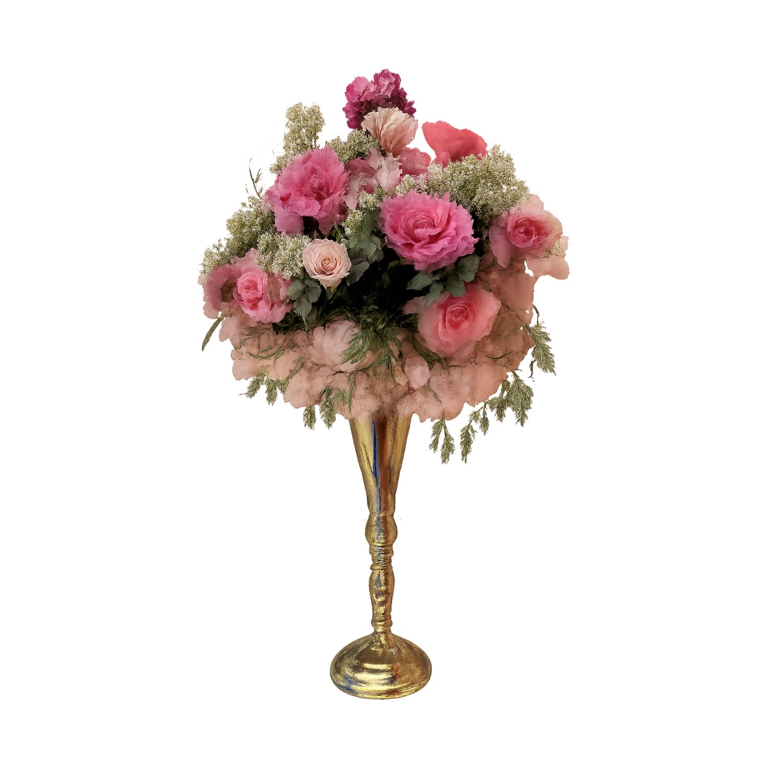 Tall Gold Floral Centerpiece