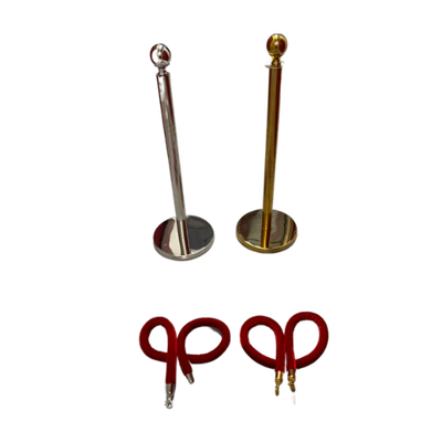 Gold Post and Velvet Ropes