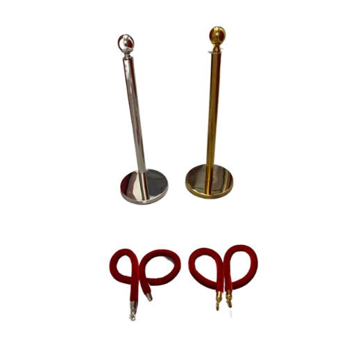 Gold Post and Velvet Ropes