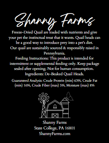 Freeze-Dried Quail Heads