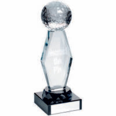 Clear and Black Glass Golf Award Longest Drive & Nearest the Pin TD722