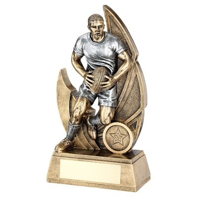 Male Resin Rugby Awards in 3 sizes RF164A 152mm