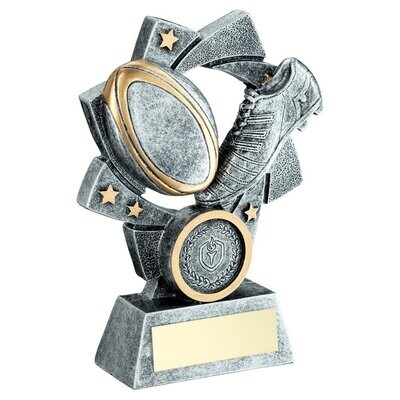 Resin Rugby Awards in 3 sizes RF774A 108mm