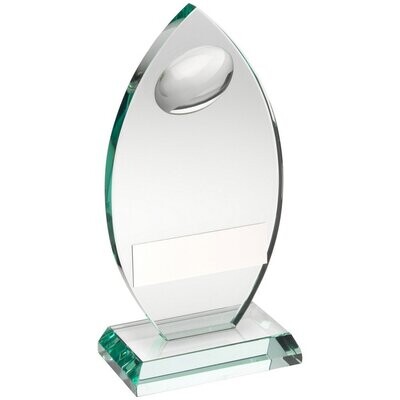 Glass Rugby Award in 3 sizes TD445S 146mm