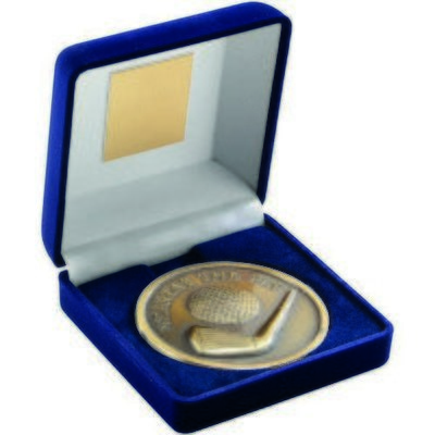 Nearest The Pin Medallion with Blue Medal Box Golf Award TY32B 70mm