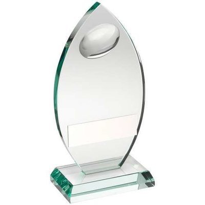 Jade Glass Rugby Award in 3 sizes TD444S 146mm
