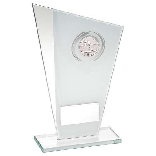 White/Silver Glass Pool/Snooker Award In 3 Sizes TD749S 165mm
