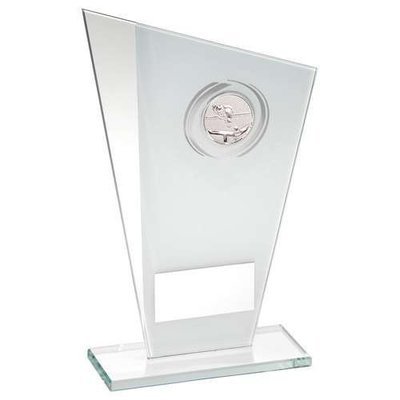 White/Silver Glass Pool/Snooker Award In 3 Sizes TD749S 165mm