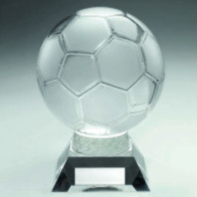 Clear Glass Football Awards JB200 165mm in 3 Sizes