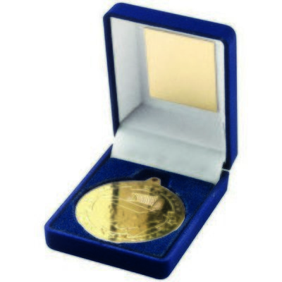 Football Medal with Blue Medal Box In 3 Colours TY16A