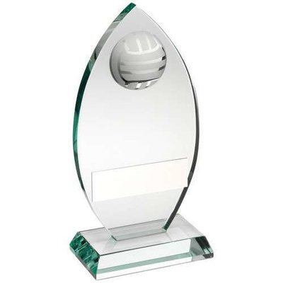 Jade Glass Netball Awards In 3 Sizes TD447S 146mm