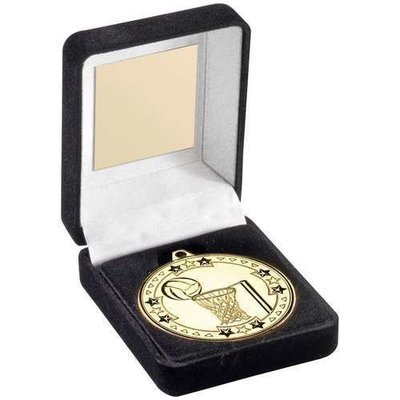 Netball Medal Awards Supplied in Black Medal Box (Available in G,S,B ) TY47A 50mm