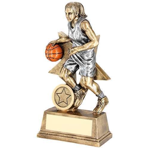 Resin Female Basketball Awards In 2 Sizes RF179A 152mm