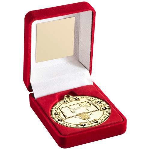 Basketball Medal Awards Supplied in Red Medal Box (Available  in G,S,B ) TY48A 50mm