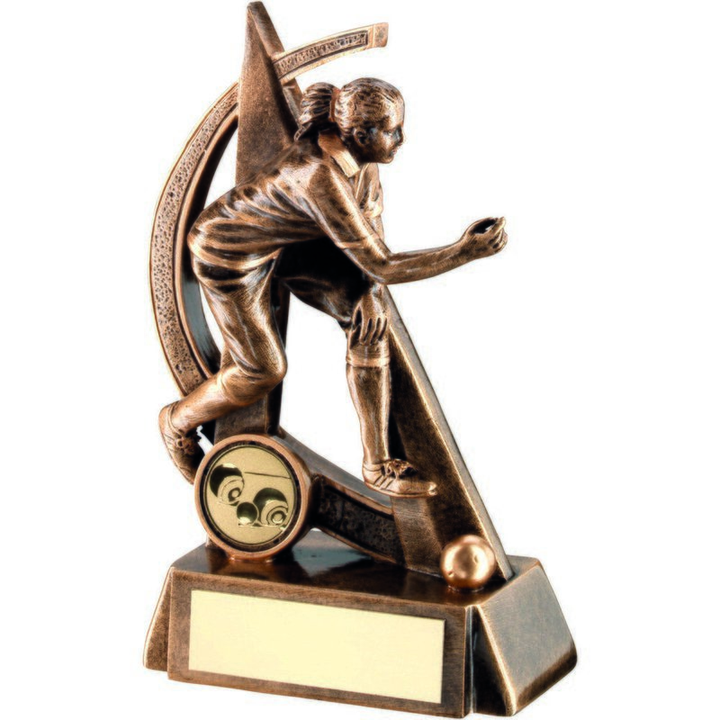 Resin Lawn Bowls Female Figure RF293 in 2 sizes