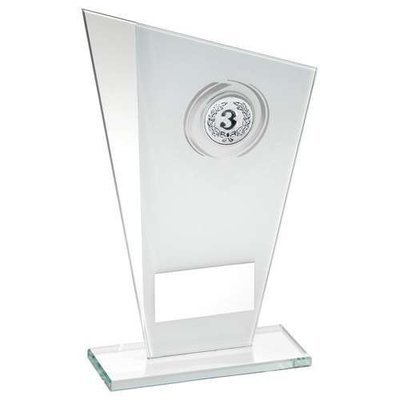 White/Silver Glass Multi Awards In 3 Sizes TD749S 165MM