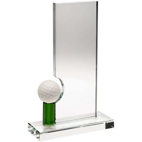 Clear and Green Glass Golf Award In 3 Sizes JB5003A  203mm