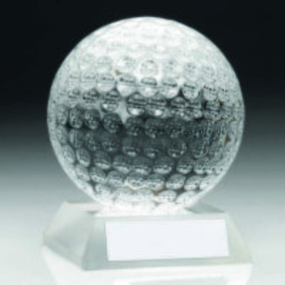 Clear Glass Golf Award In 2 Sizes GO50 76mm