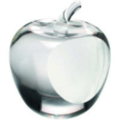 Clear Glass Apple Paperweight PAP5 89mm