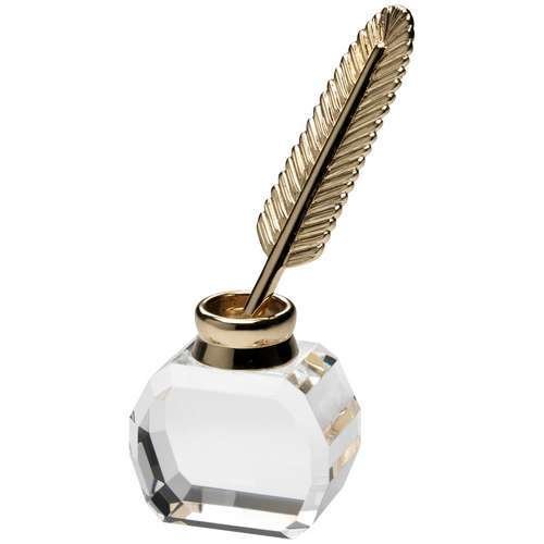 Clear Glass and Metal Quill & Inkwell JB300 127mm