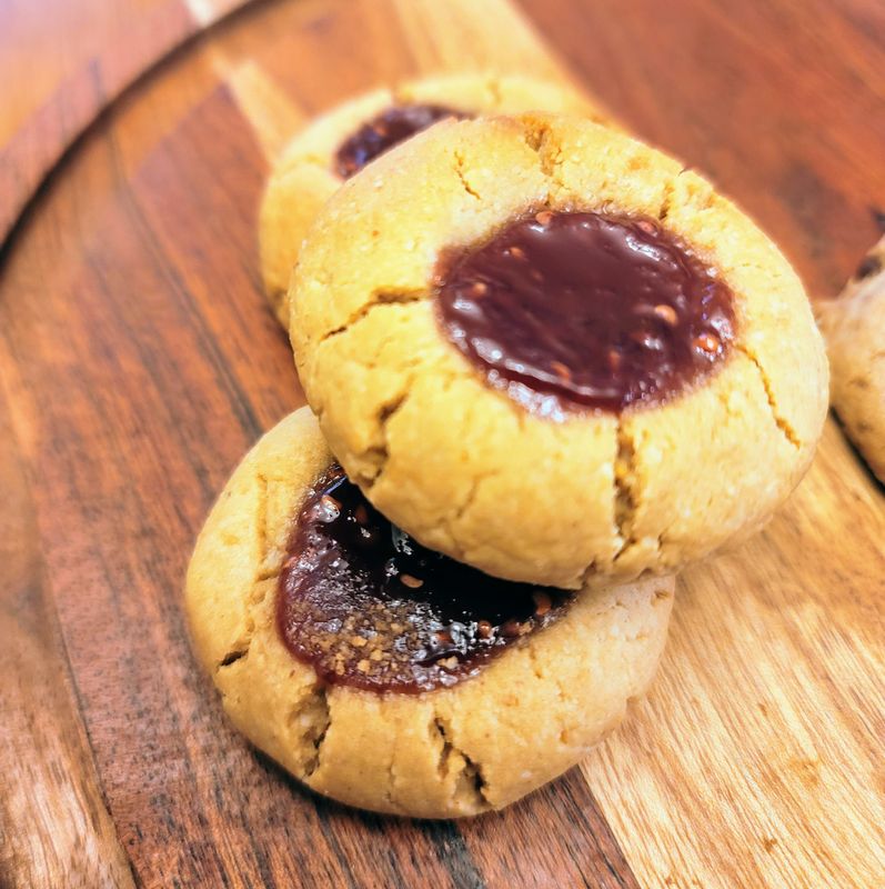PB & J Thumbprint cookies PB & J Thumbprint cookies