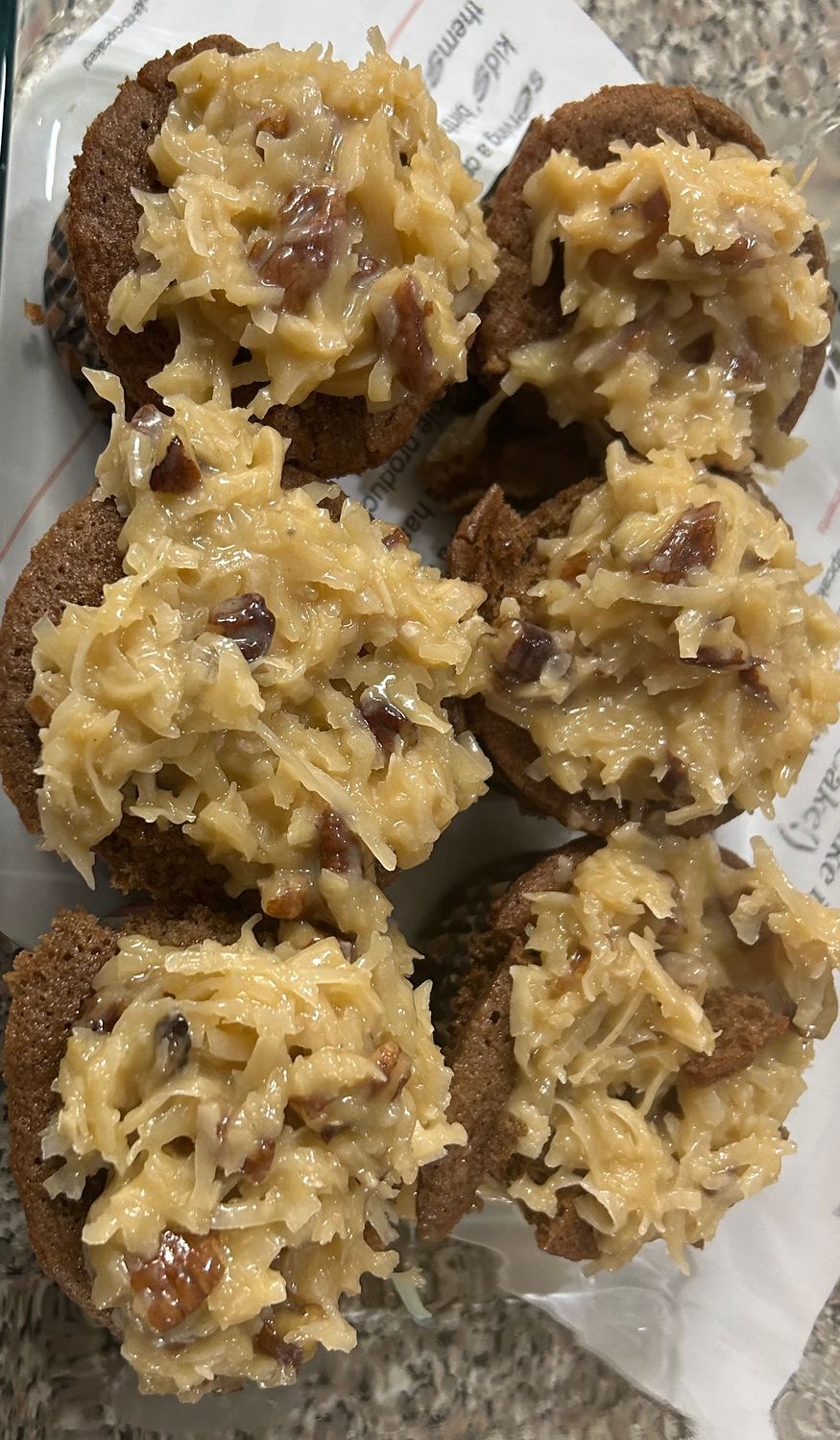 German Chocolate Cupcakes