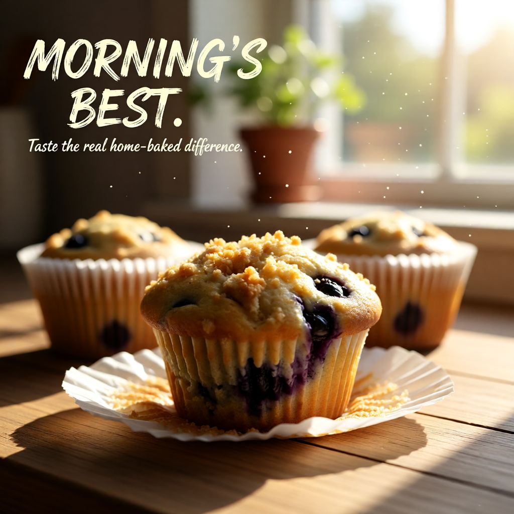 Fresh Blueberry Cream Cheese Muffins
