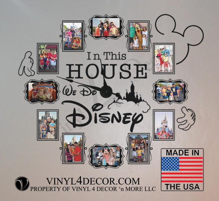 In this house... We do Disney decal wall clock CL333USA Mechanism)