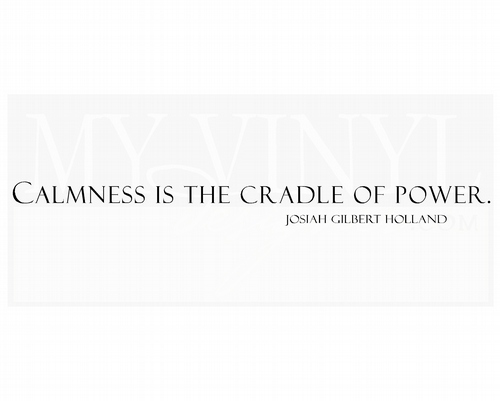 IN005 Calmness is the cradle of power