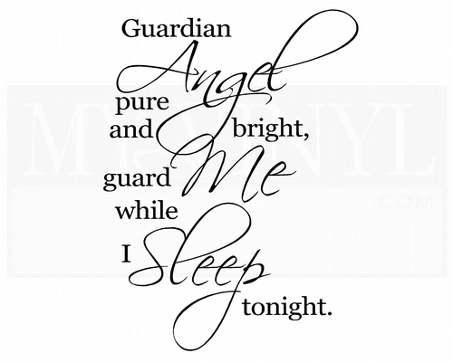C026 Guardian Angel pure and bright, guard me while I sleep tonight