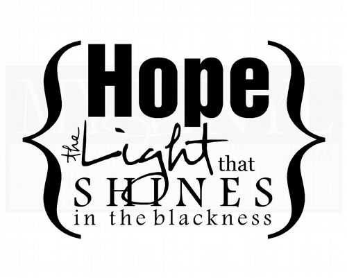 IN021 Hope the light that shines in the blackness