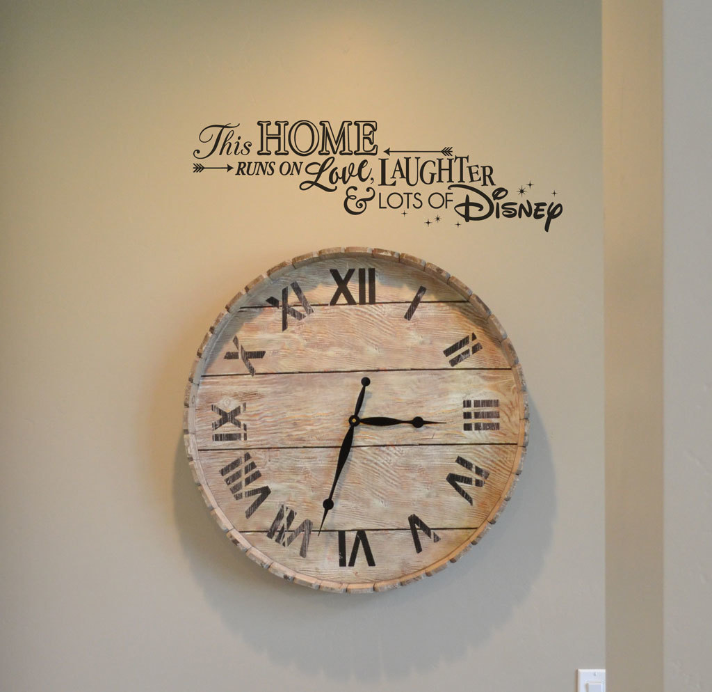 This home runs on love, laughter and lots of Disney decal sticker KW1309