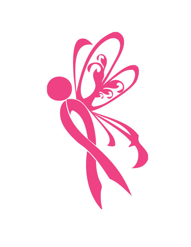 Breast cancer awareness ribbon butterfly decal sticker IM032