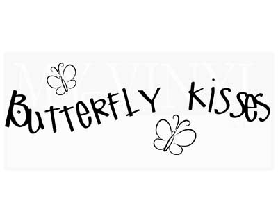 CT001 Butterfly Kisses decal vinyl sticker