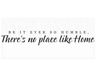 EN007 Be it ever so humble, there's no place like home