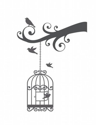 BC319 Swirly Bird Cage