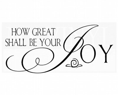 C035 How great shall be your joy