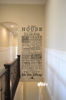 In this house we do Disney wall decal home decor sticker BM544