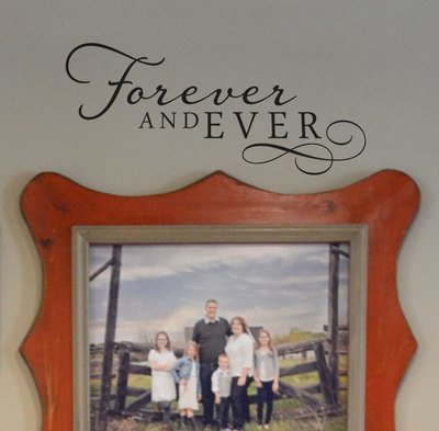 CLEARANCE Forever and ever 14 x 6 black vinyl graphics