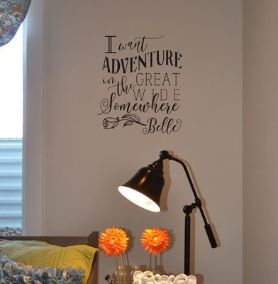 I want adventure in the great wide somewhere decal sticker KW1359