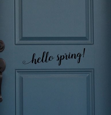 CLEARANCE Hello Spring 18 x 5 black