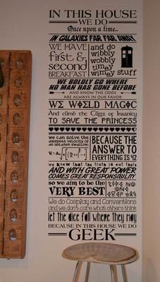 In this house we do geek wall decal LM001
