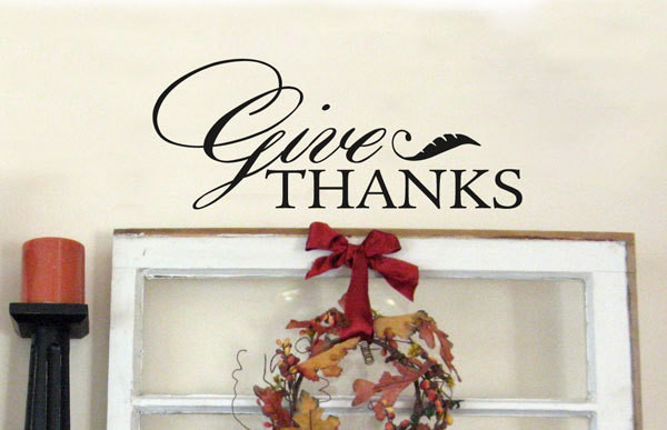 FB005 Give Thanks vinyl decal