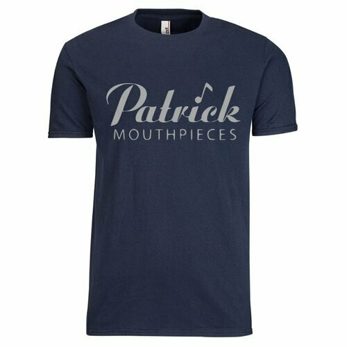 Premium T-Shirt (Navy Blue with Gray Font), Size: Large